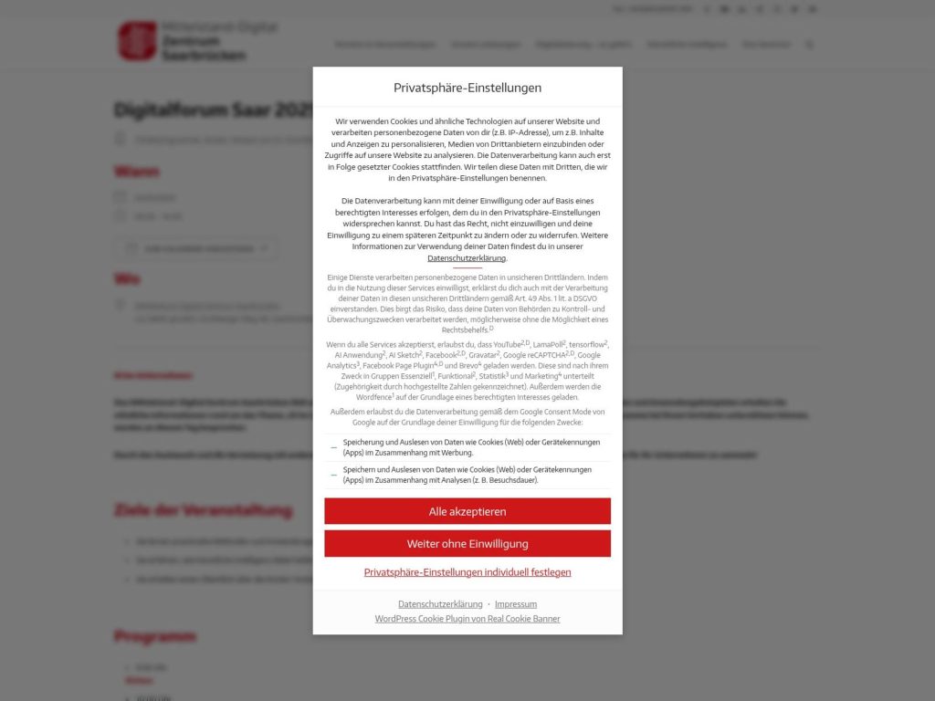 Digitalforum Saar 2025 – KI im Unternehmen - Event screenshot