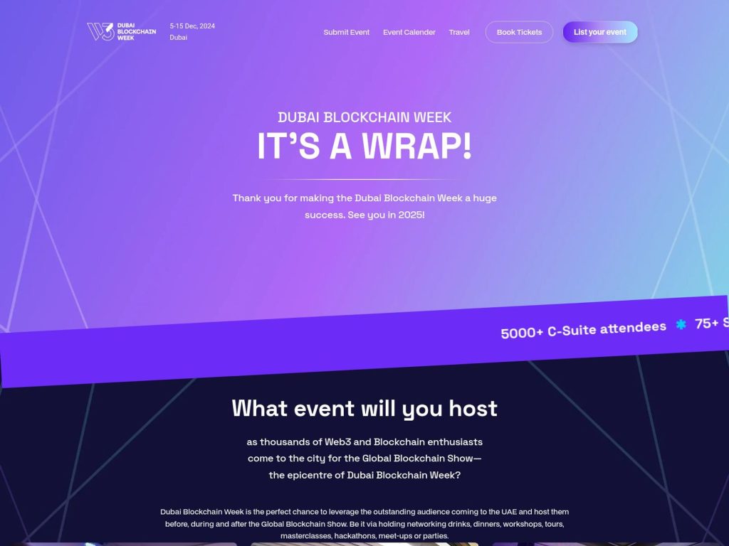 Dubai Blockchain Week 2024 image