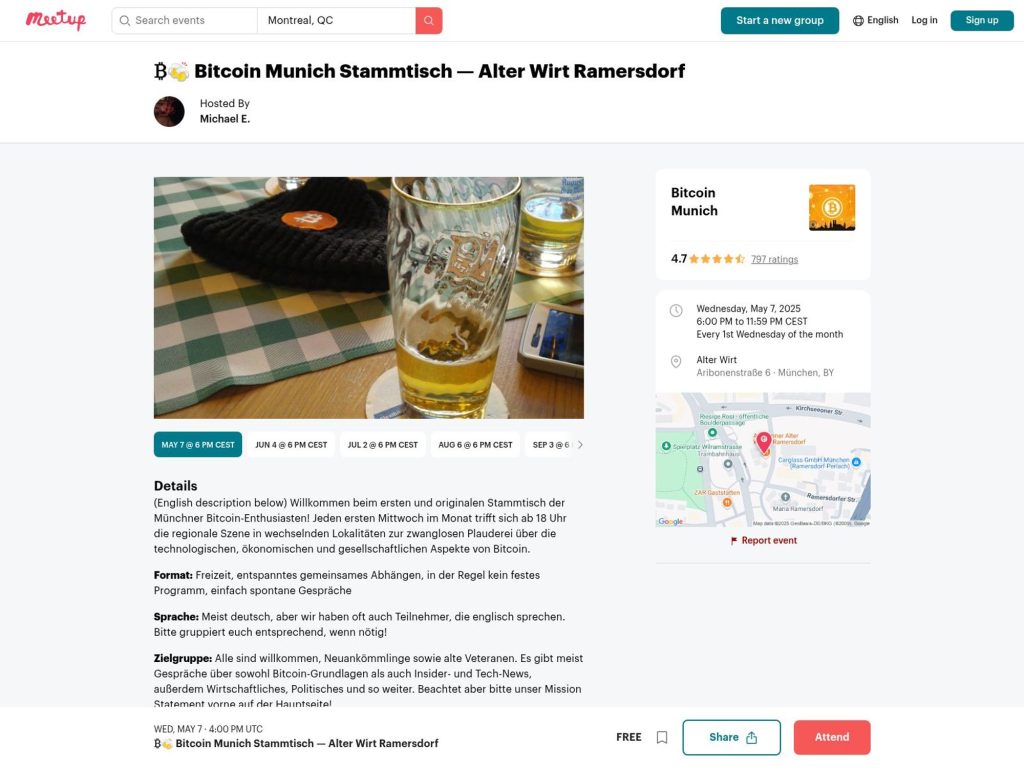 ₿🍻 Bitcoin Munich Stammtisch — Alter Wirt Ramersdorf - Event screenshot
