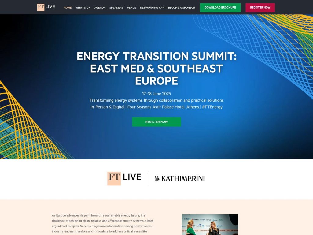 Energy Transition Summit: East Med & Southeast Europe 2025 - Event screenshot