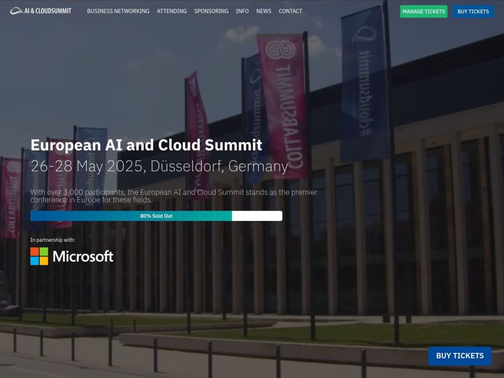 European AI and Cloud Summit - Event screenshot