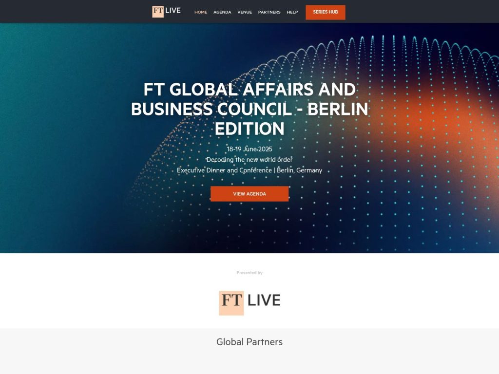 FT Global Affairs and Business Council - Berlin Edition 2025 - Event screenshot