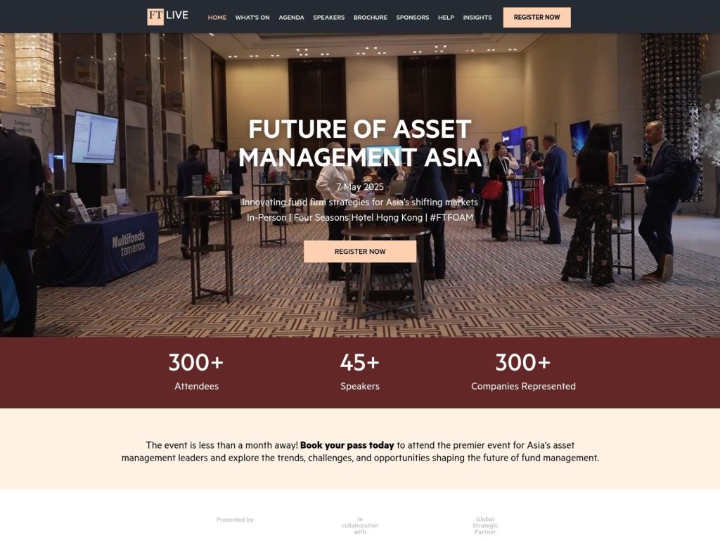 FT Live - Future of Asset Management Asia 2025 (FTFOAM 2025) - Event screenshot