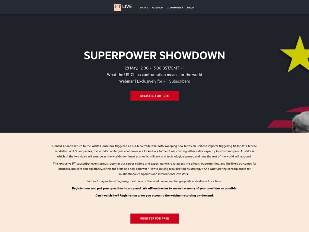 FT Live - Superpower Showdown USA-China image