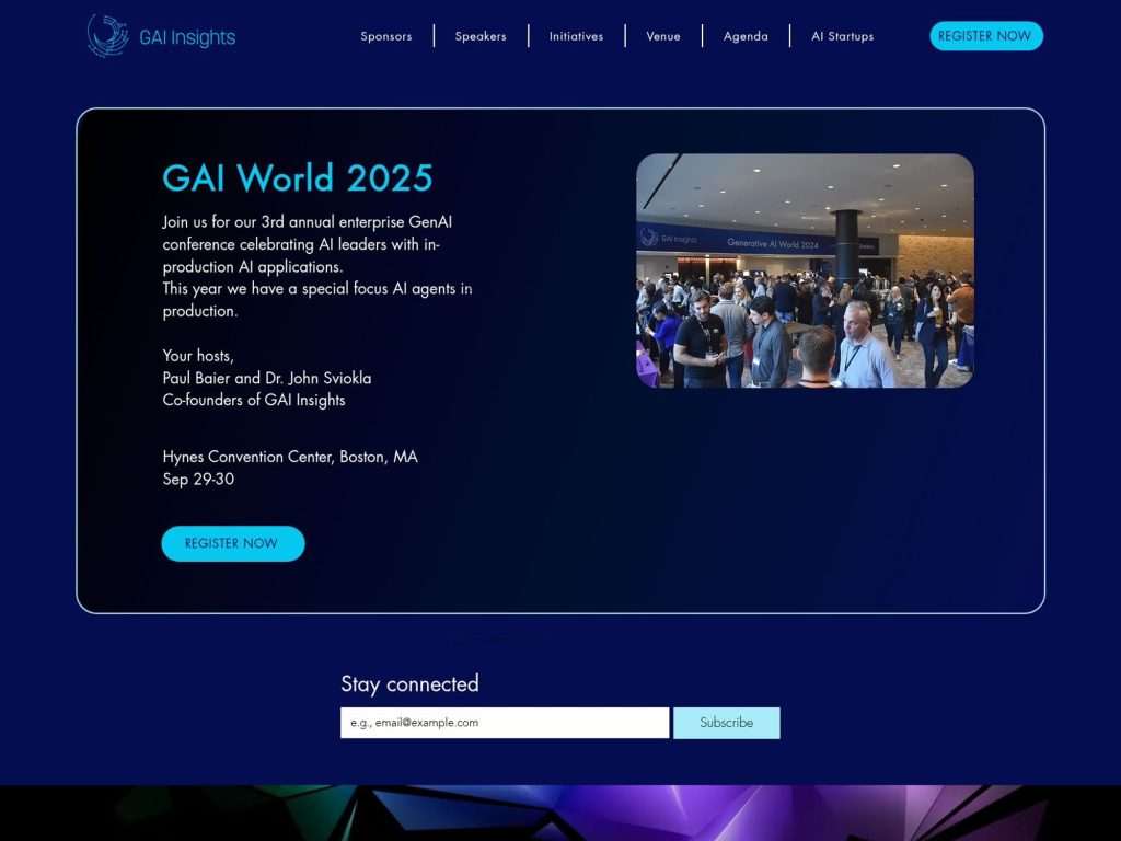 GAI World 2025 - Enterprise GenAI Conference - Event screenshot