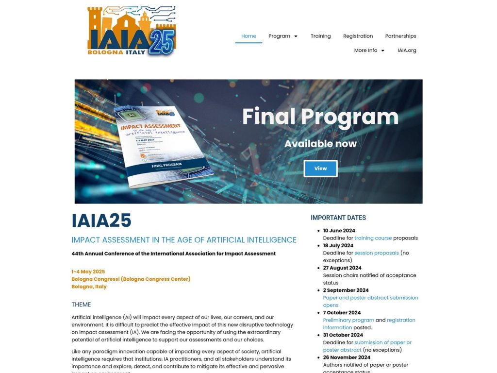 IAIA25 - Event screenshot