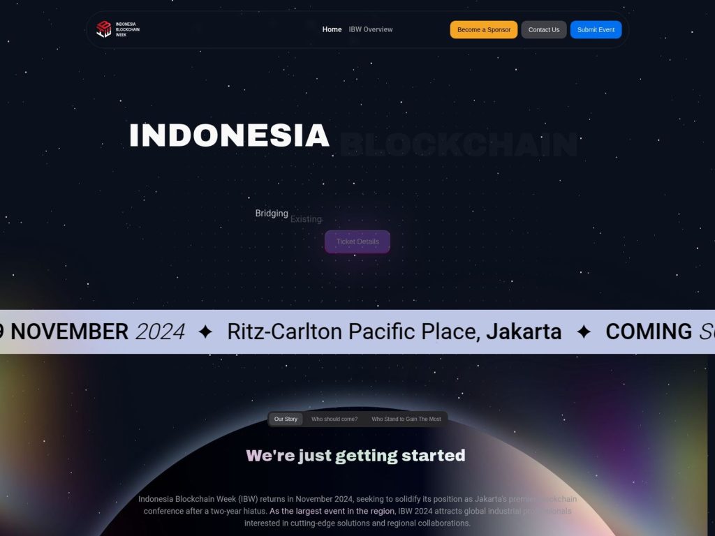 Indonesia Blockchain Week 2024 (IBW2024) - Event screenshot