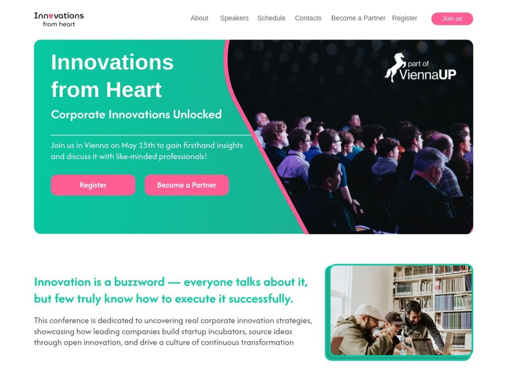 Innovations from Heart: Corporate Innovations Unlocked - Event screenshot