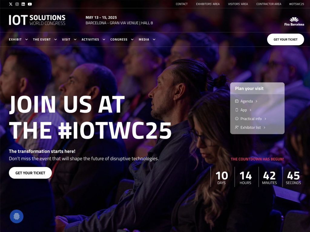 IOT Solutions World Congress 2025 (IOTSWC) - Event screenshot
