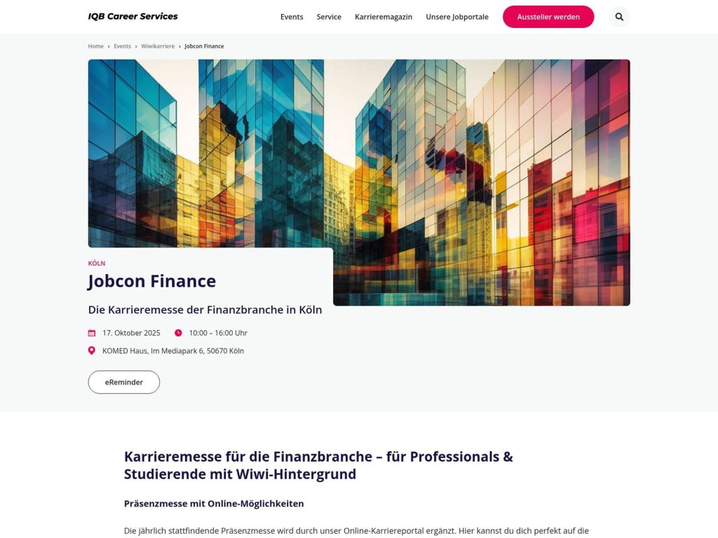 Jobcon Finance - Event screenshot