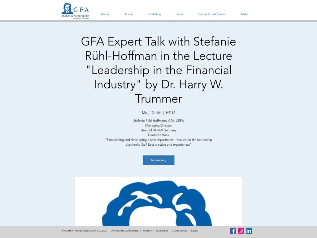 Leadership in the Financial Industry - Event screenshot