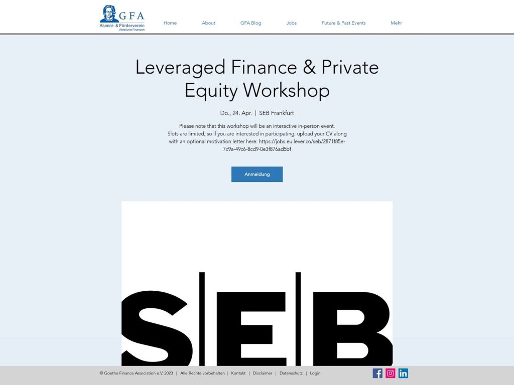 Leveraged Finance & Private Equity Workshop image