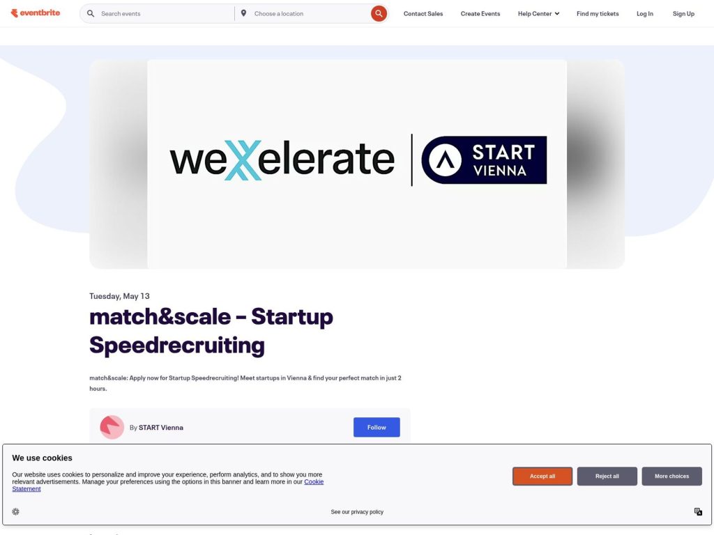 match&scale – Startup Speedrecruiting - Event screenshot