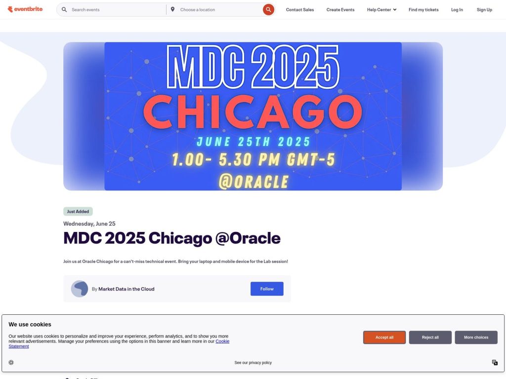 MDC 2025 Chicago @Oracle - Event screenshot