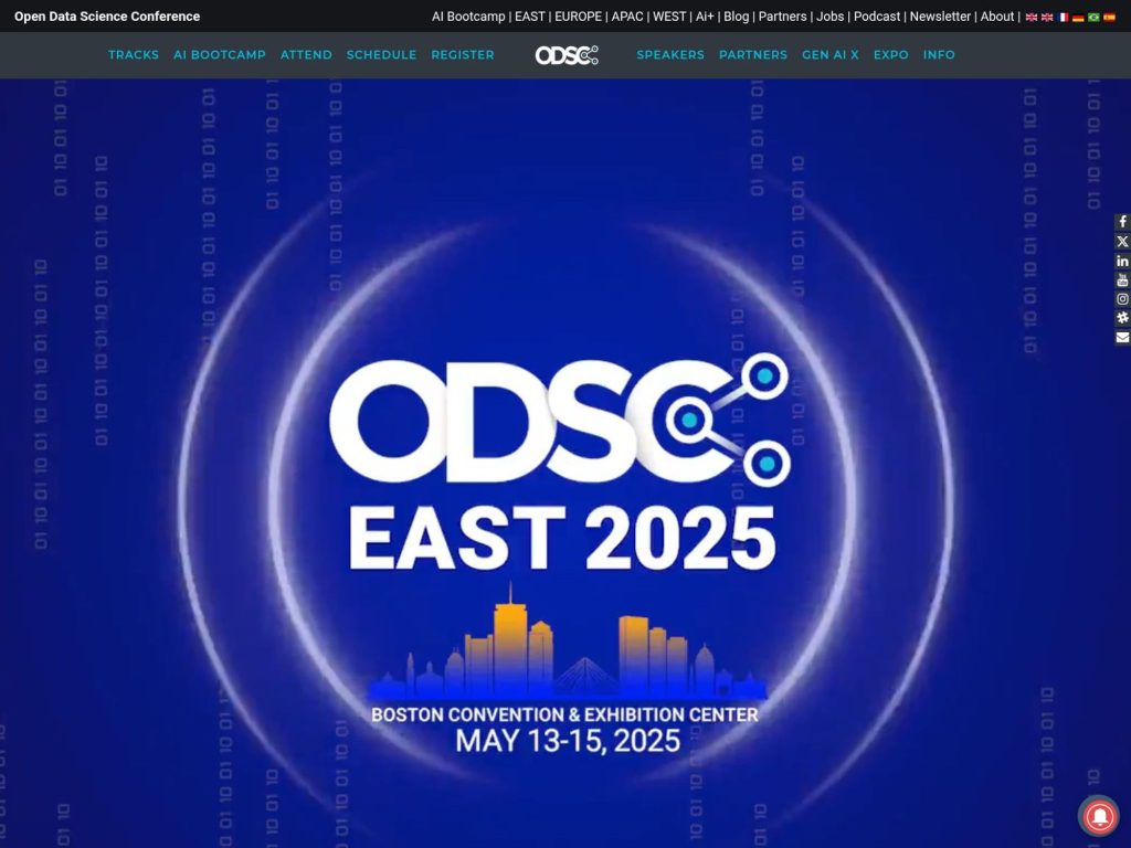 ODSC East 2025 - Open Data Science Conference - Event screenshot