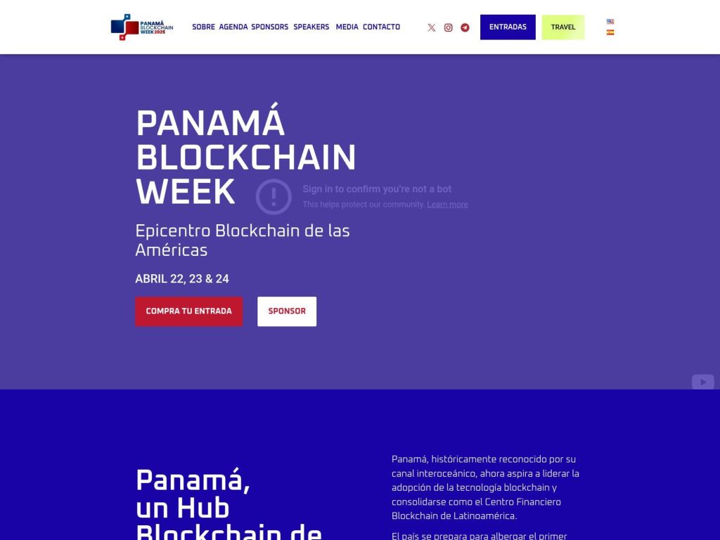 Panama Blockchain Week 2025 - Event screenshot