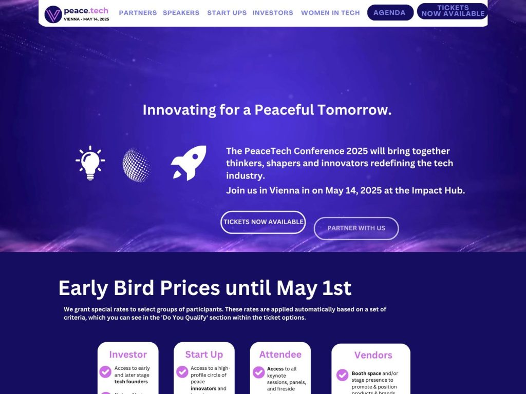 PeaceTech Conference 2025 (PTC25) - Advancing Ethical AI for a Diverse World - Event screenshot