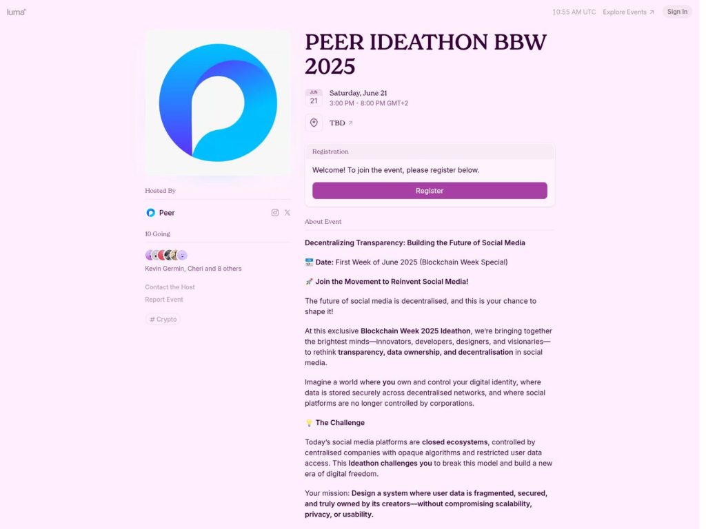 Peer Ideathon BBW 2025 - Event screenshot
