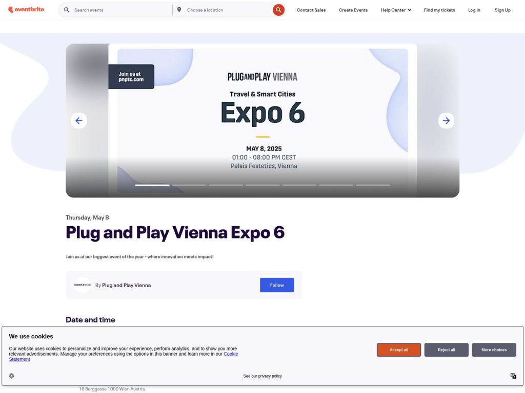 Plug and Play Vienna Expo 6 - Event screenshot