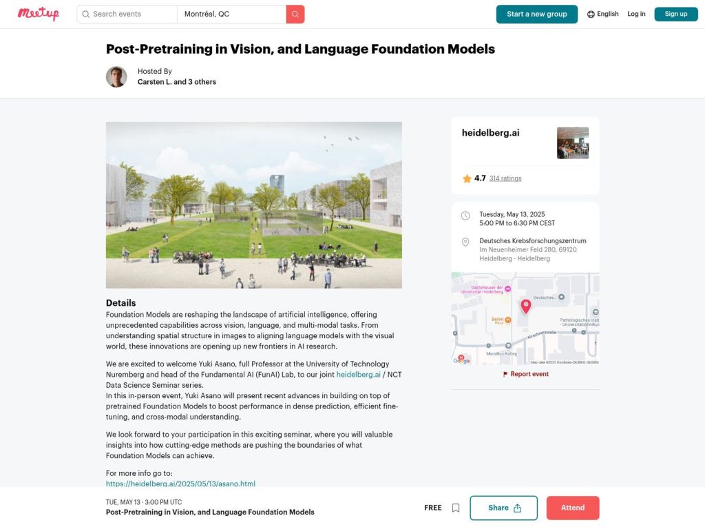 Post-Pretraining in Vision, and Language Foundation Models - Event screenshot