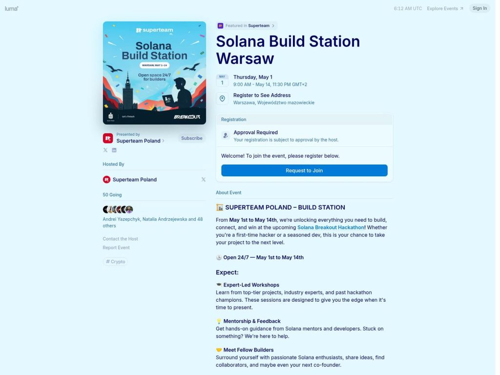 Solana Build Station Warsaw image