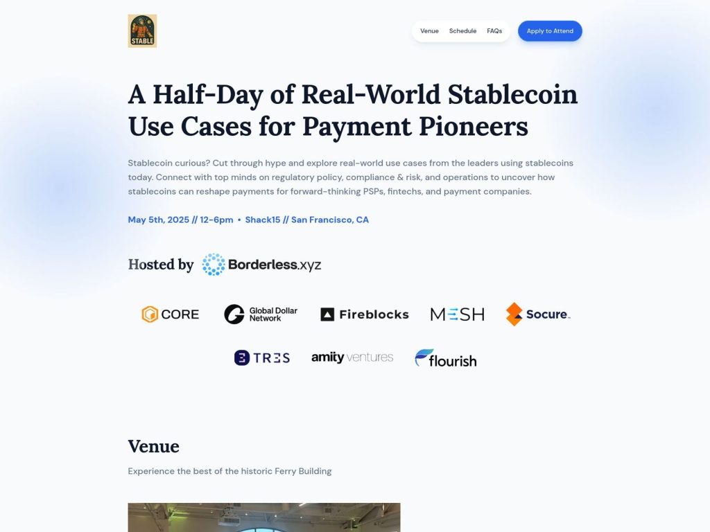 Stable: A Half-Day of Real-World Stablecoin Use Cases - Event screenshot