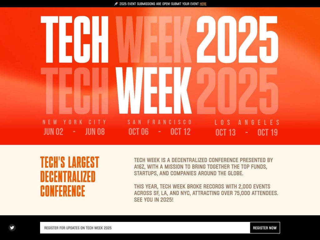 Tech Week New York 2025 - Event screenshot