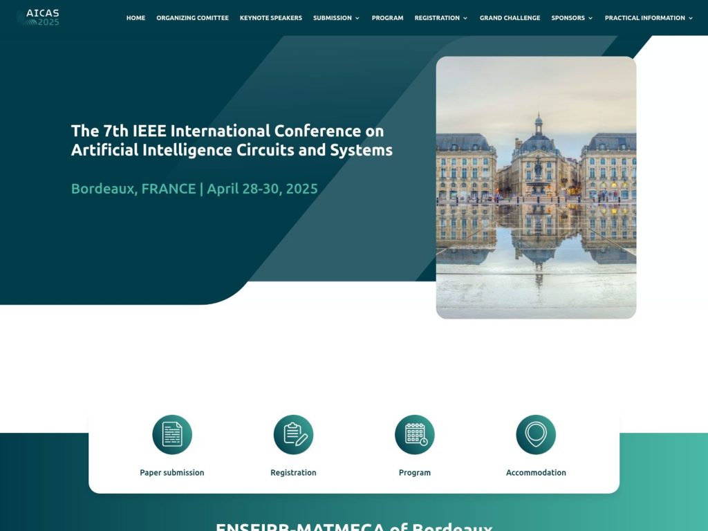 The 7th IEEE International Conference on Artificial Intelligence Circuits and Systems - Event screenshot
