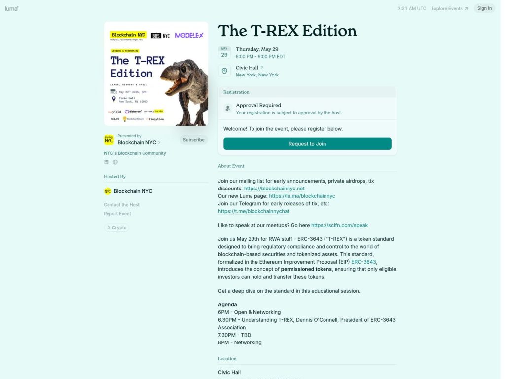The T-REX Edition - Event screenshot