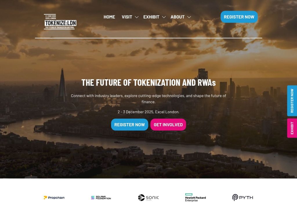 Tokenize: LDN 2025 - Event screenshot