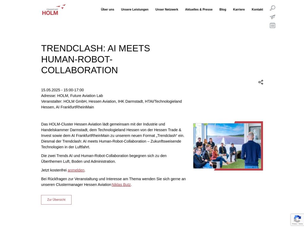 Trendclash: AI meets Human-Robot-Collaboration - Event screenshot