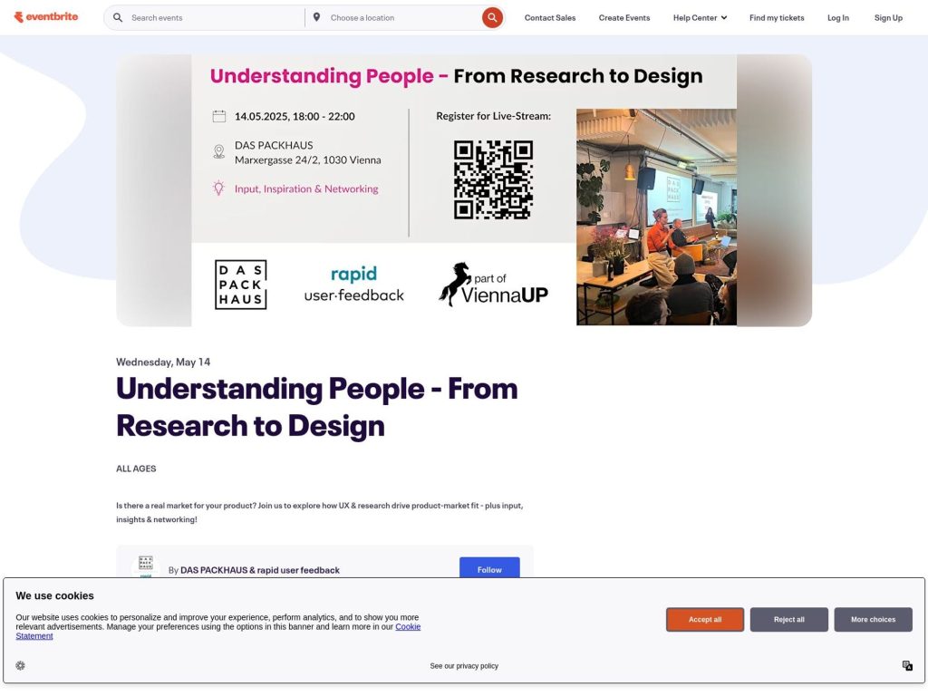 Understanding People - From Research to Design - Event screenshot