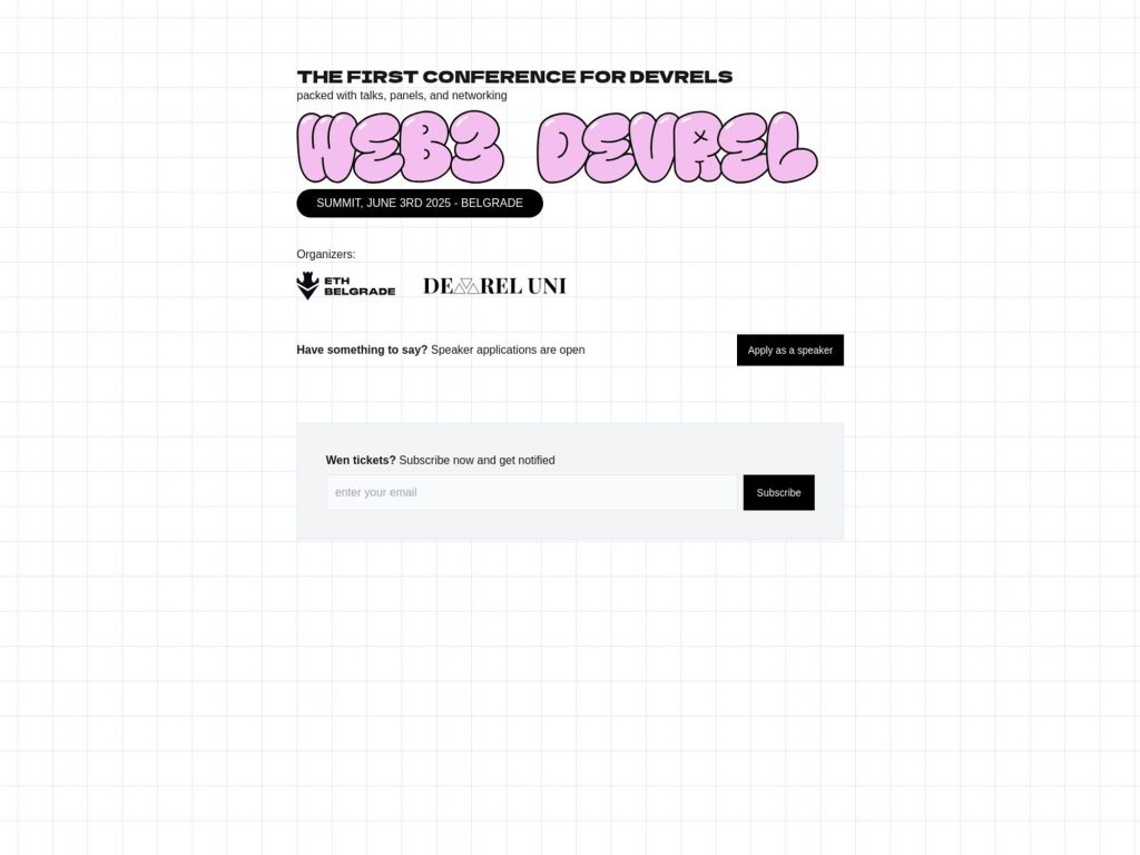 Web3 DevRel Summit - Event screenshot