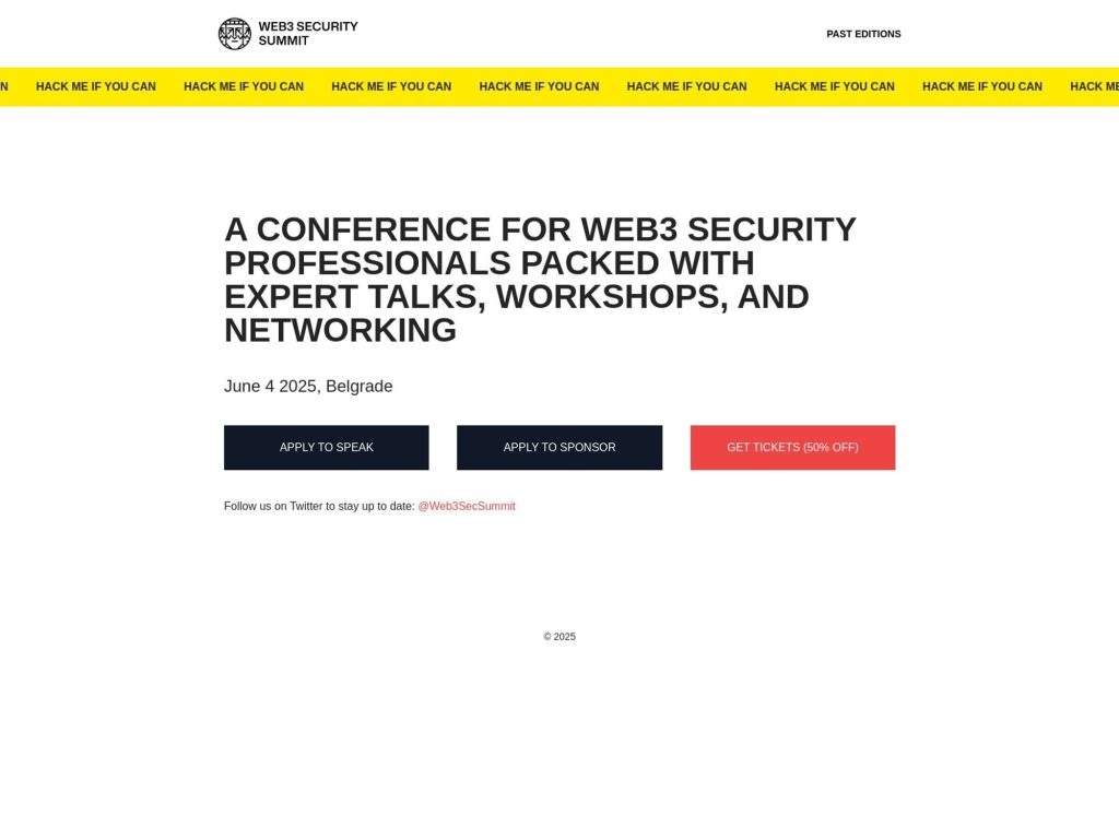 Web3 Security Summit - Event screenshot