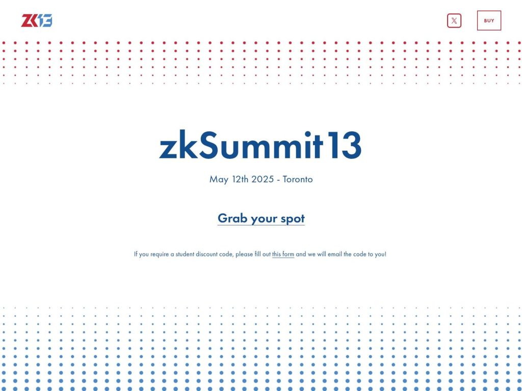 Zero Knowledge Summit - zkSummit13 (zk13) - Event screenshot