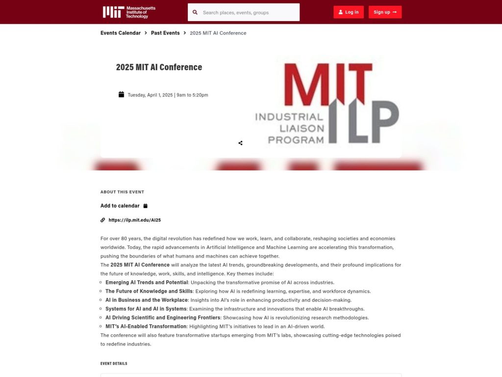 2025 MIT AI Conference - Event screenshot