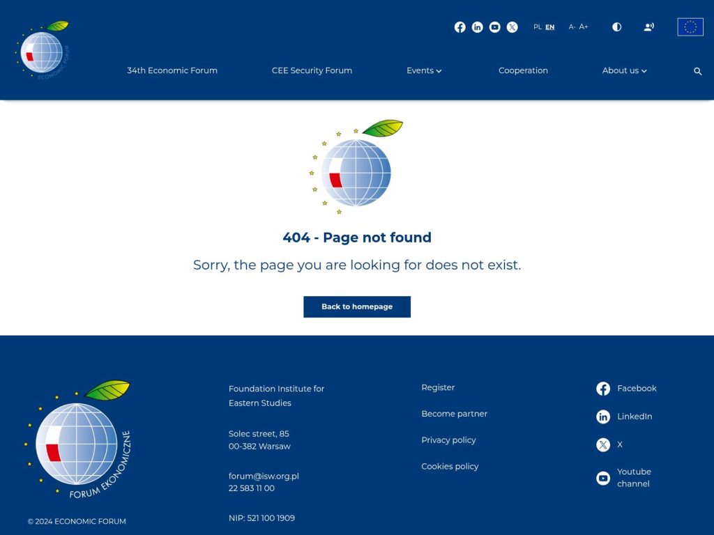 32nd Economic Forum - Event screenshot