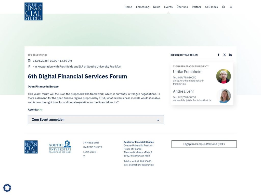 6th Digital Financial Services Forum - Event screenshot