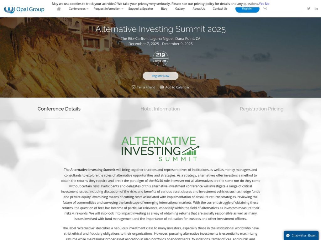Alternative Investing Summit 2025 - Event screenshot