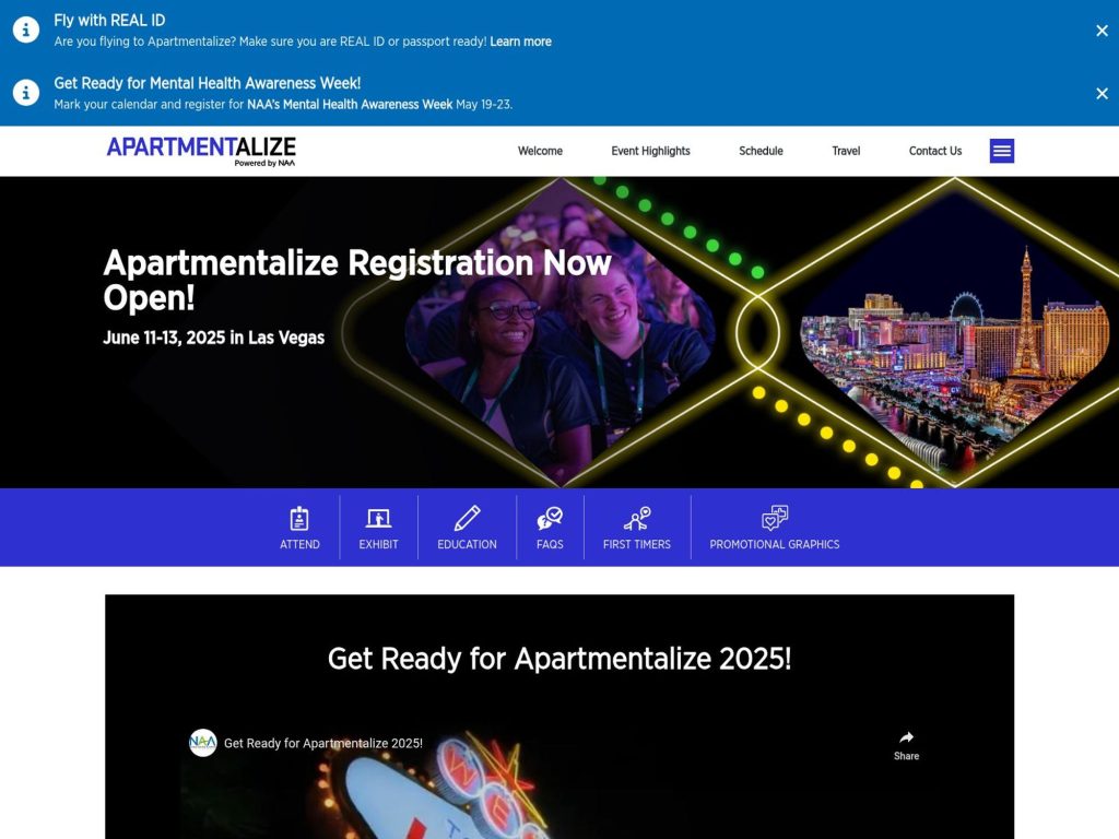 Apartmentalize 2025 by National Apartment Association (NAA) - Event screenshot