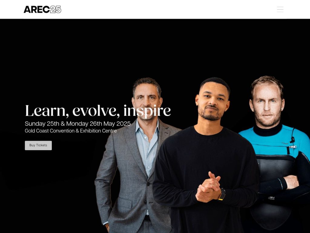 AREC25 - Australasian Real Estate Conference - Event screenshot