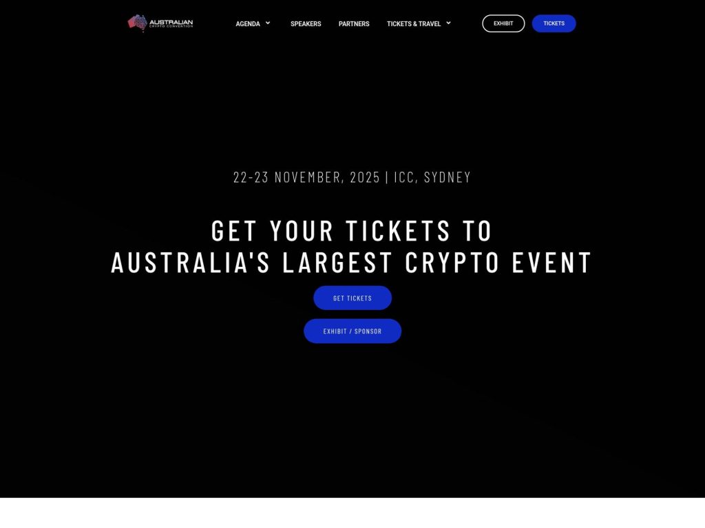 Australian Crypto Convention 2025 (Aus Crypto Con) - Event screenshot