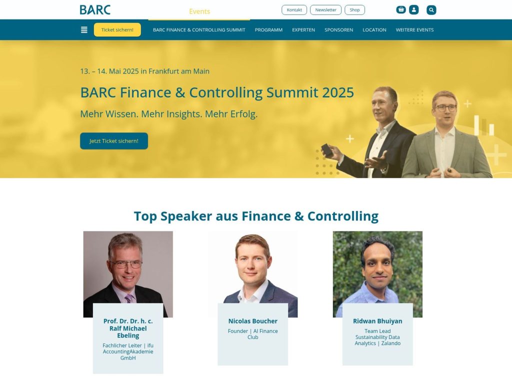BARC Finance & Controlling Summit 2025 - Event screenshot