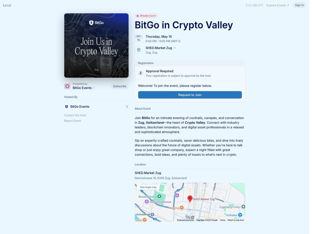 BitGo in Crypto Valley - Event screenshot