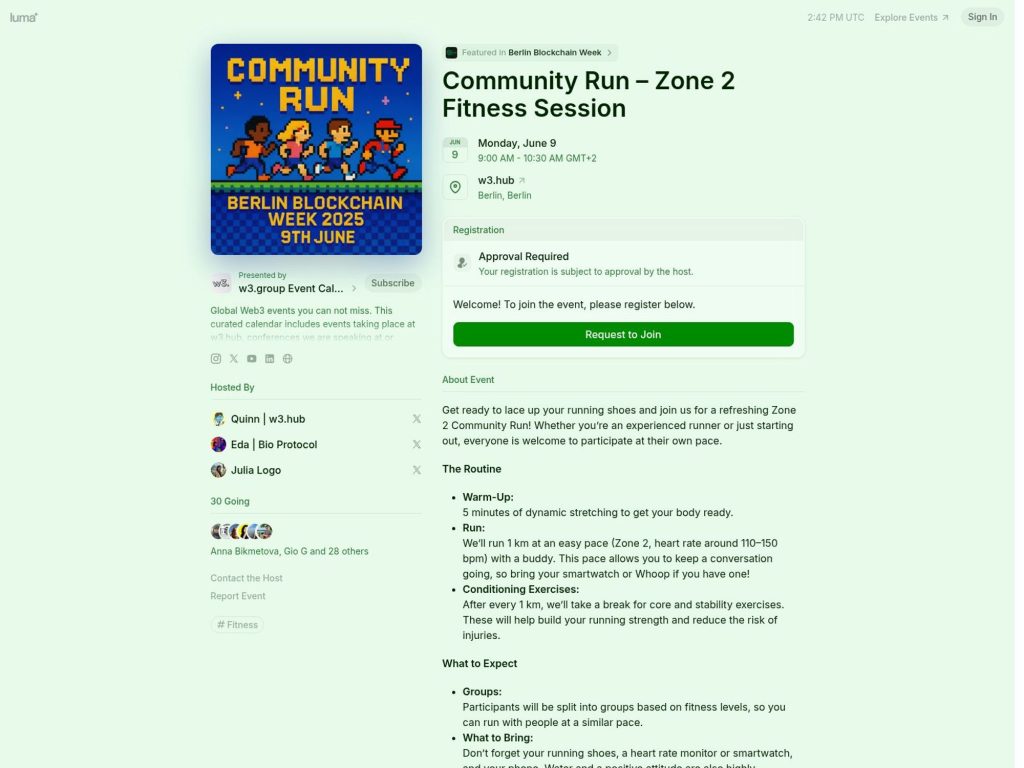 Community Run – Zone 2 Fitness Session - Event screenshot