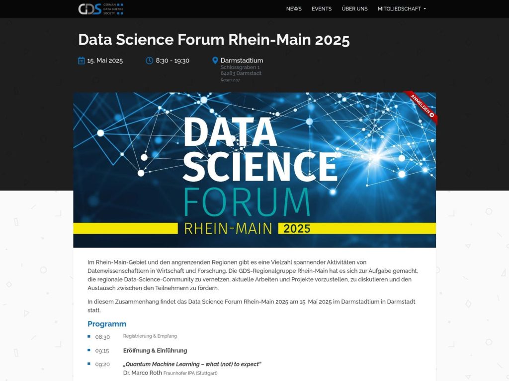 Data Science Forum Rhein-Main 2025 - Event screenshot