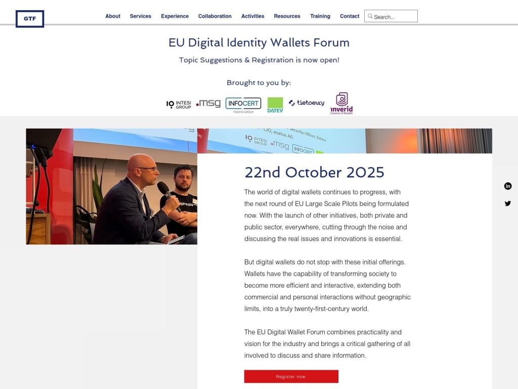 EU Digital Identity Wallets Forum - Event screenshot