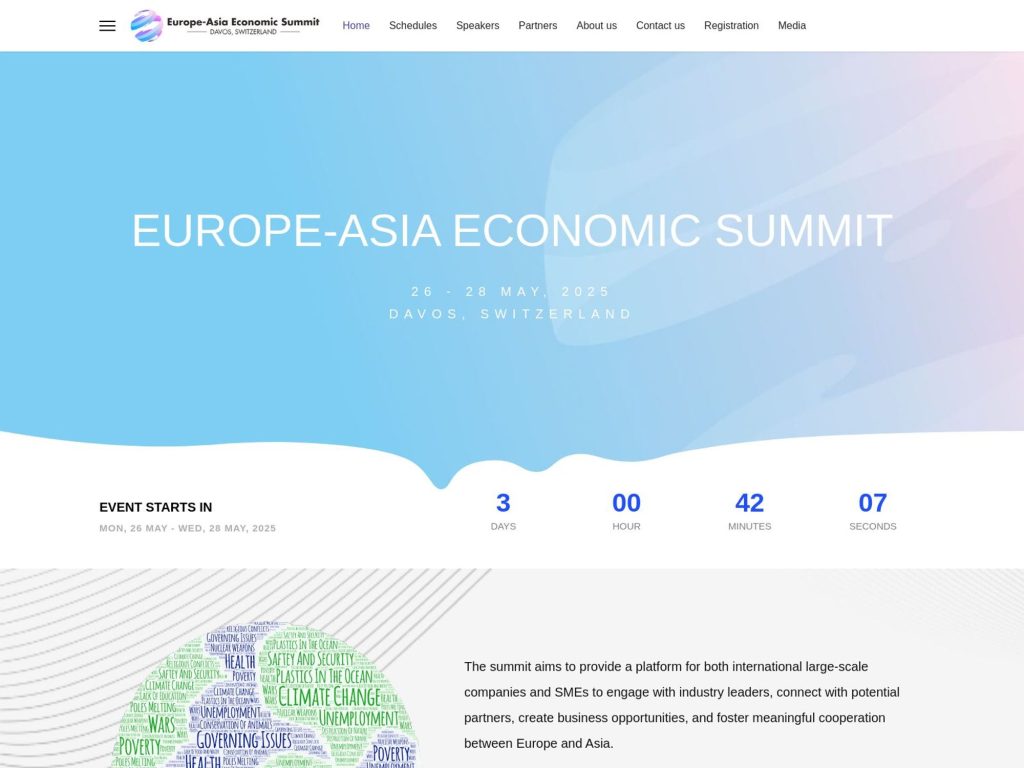 Europe-Asia Economic Summit 2025 - Event screenshot