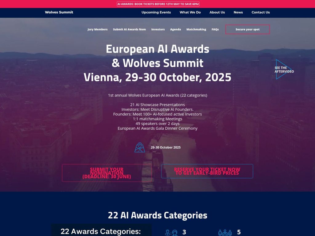 European AI Awards 2025 - Event screenshot