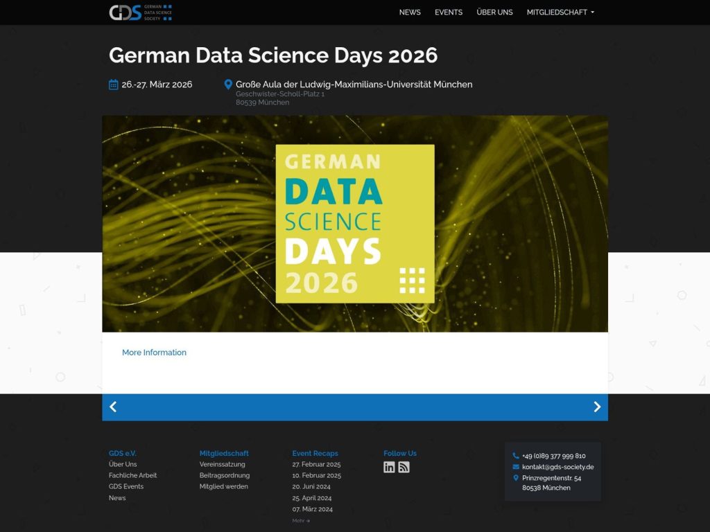 German Data Science Days 2027 website